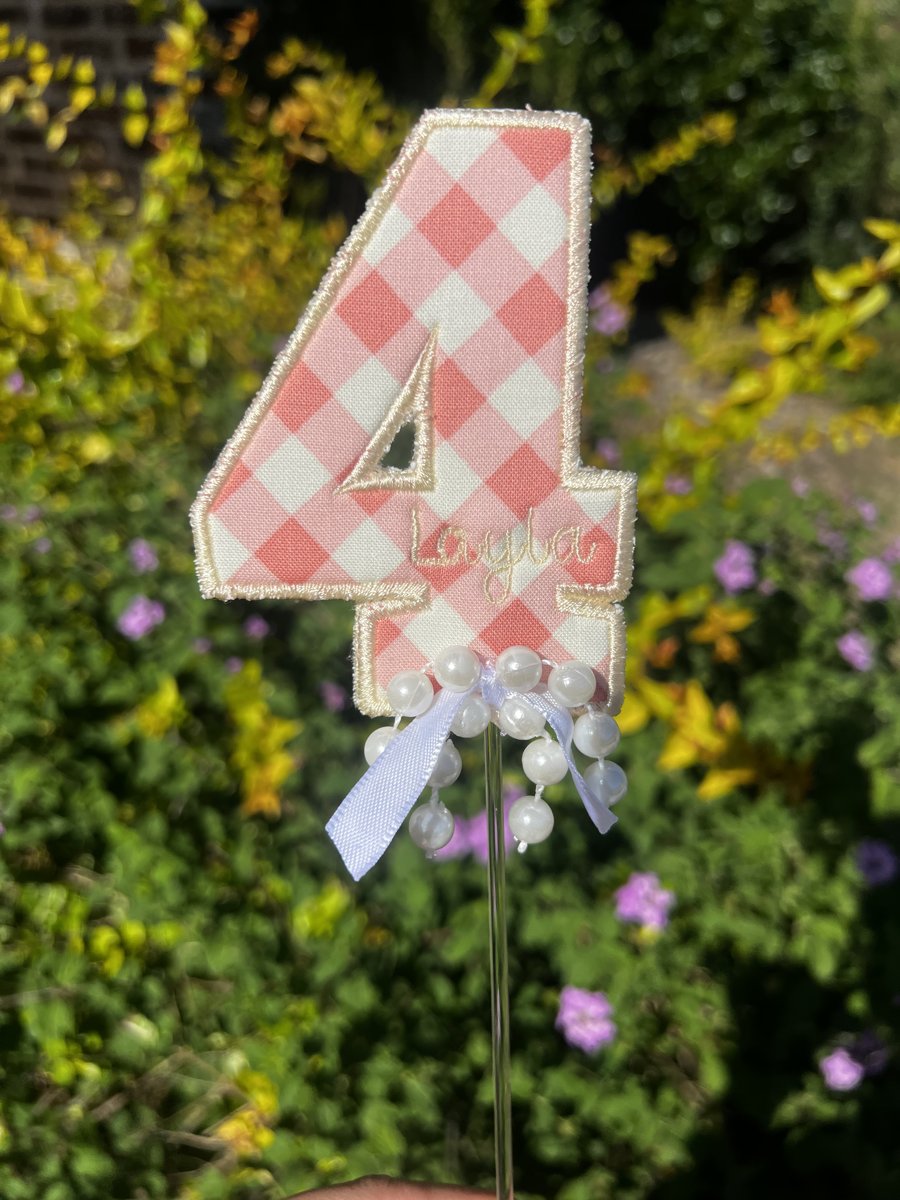 Embroidered Cake Topper